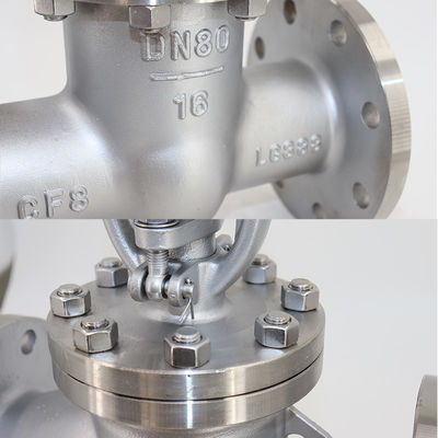 Leicht-/Mittellast-Globeventil aus Edelstahl 304 mit 2"-API-Flanze und manueller Steuerung