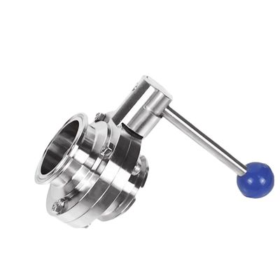 "-6" Port Größe Edelstahl Tri-Clamp Ferrule Schmetterlingsventil für hygienische Bedürfnisse