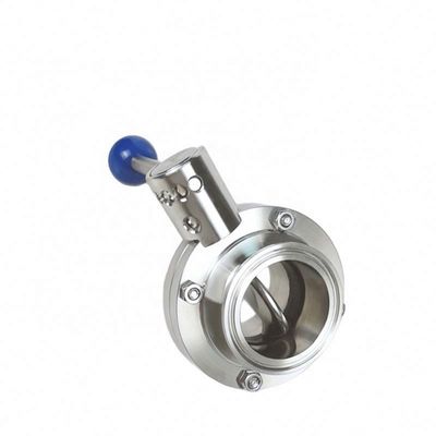"-6" Port Größe Edelstahl Tri-Clamp Ferrule Schmetterlingsventil für hygienische Bedürfnisse