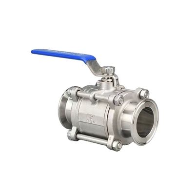 DN20-DN300 Sanitäre Edelstahl 3pcs Kugelventil mit Tri-Clamp Verbindung und Größe
