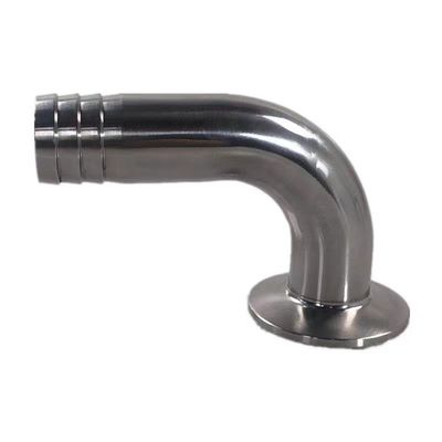 Sanitäre SS304 316 316L Tri Clamp 90DEG Schlauch Barb Tri Clover Kompatible Schlauchkopplung Passives Lebensmittel Adapter