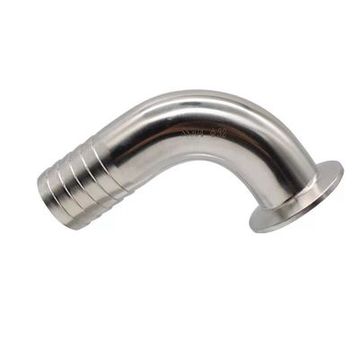 Sanitäre SS304 316 316L Tri Clamp 90DEG Schlauch Barb Tri Clover Kompatible Schlauchkopplung Passives Lebensmittel Adapter