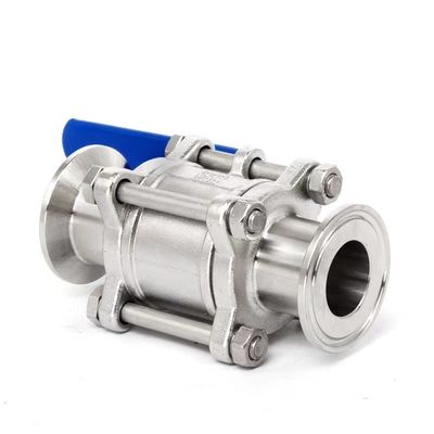 DN20-DN300 Sanitäre Edelstahl 3pcs Kugelventil mit Tri-Clamp Verbindung und Größe