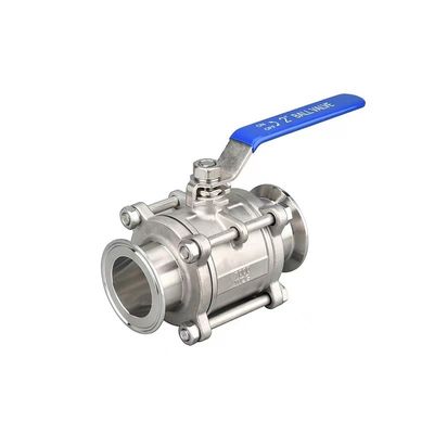 DN20-DN300 Sanitäre Edelstahl 3pcs Kugelventil mit Tri-Clamp Verbindung und Größe
