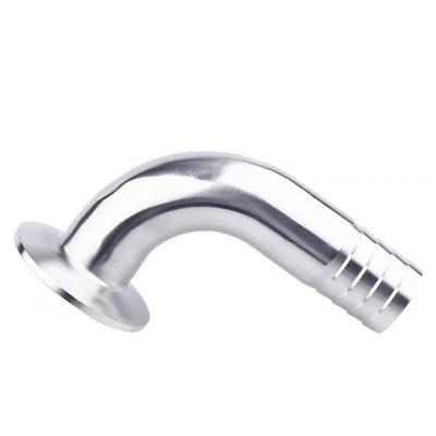 Sanitäre SS304 316 316L Tri Clamp 90DEG Schlauch Barb Tri Clover Kompatible Schlauchkopplung Passives Lebensmittel Adapter