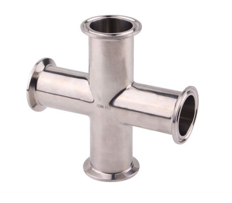 Standard 4-Wege-Kreuzklammer passt 1,5 "Tri-Klammer Sanitär-Fitting aus Edelstahl 304
