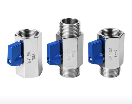 3/4 "-12" NPT weibliche Giebel aus Edelstahl Mini-Kugelventil mit Schlauch Schlauch Barb