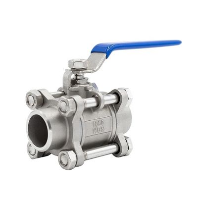 Säurebeständiges Edelstahl SS316 oder SS304 1000psi 3 Stück Gieß-Butt-Schweiß-Kugelventil
