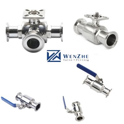 OEM-Unterstützung SS304 1/4''-4.0' Homebrew Tri-Clamp Ballventil Edelstahl Sanitärventil