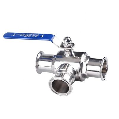 Schmiede Sanitär SS304/SS316L L/T Typ Tri-Clamp Edelstahl 3-Wege Kugelventil 3A DIN