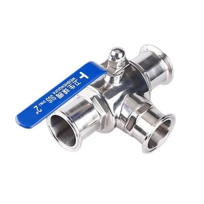 Schmiede Sanitär SS304/SS316L L/T Typ Tri-Clamp Edelstahl 3-Wege Kugelventil 3A DIN