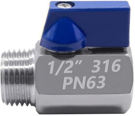 Edelstahl 301/304/316 1/2 "Mini-Kugelventil weiblich x männlich