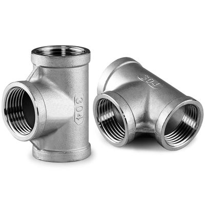 1/2" Tee Weibliche NPT T-förmige 3-Wege-Gussrohr-Fitting OEM Unterstützung Edelstahl 304