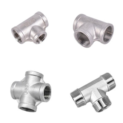 1/2" Tee Weibliche NPT T-förmige 3-Wege-Gussrohr-Fitting OEM Unterstützung Edelstahl 304