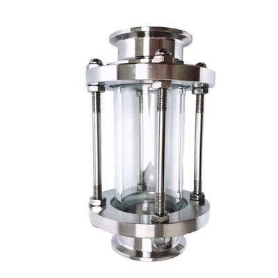 Lebensmittelqualität Edelstahl 304 316L Sanitär Tri-Clamp Sichtglas Rohr Anpassung Tubular Sichtglas