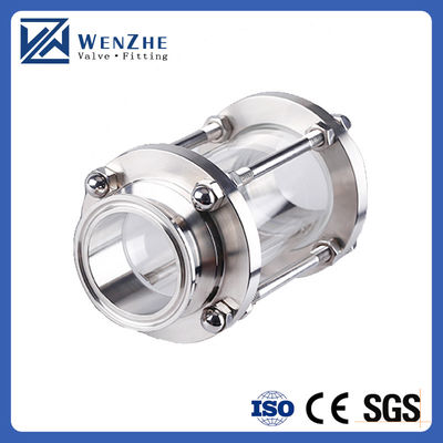 Lebensmittelqualität Edelstahl 304 316L Sanitär Tri-Clamp Sichtglas Rohr Anpassung Tubular Sichtglas