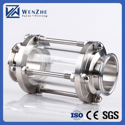Lebensmittelqualität Edelstahl 304 316L Sanitär Tri-Clamp Sichtglas Rohr Anpassung Tubular Sichtglas