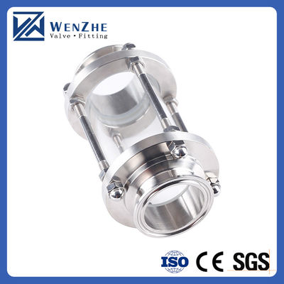 Lebensmittelqualität Edelstahl 304 316L Sanitär Tri-Clamp Sichtglas Rohr Anpassung Tubular Sichtglas