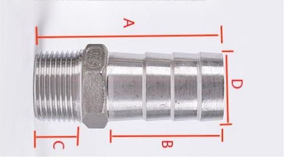 Edelstahl 1 "Schlauch Barbe x 3/4" NPT Männlich für Hausbrühe Rohr Anpassung weibliches Gewinde