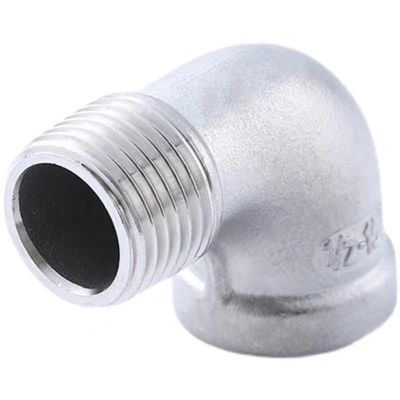 Edelstahl 301/304/316 90 Grad Straße Ellenbogen 1/2 "NPT weiblich x 1/2" NPT männlich