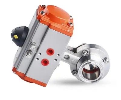 Sanitäre Silber aus Edelstahl 304 316 Pneumatisch geschweißtes/Klemmschmetterlingsventil 3A