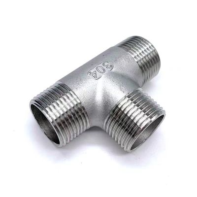 3 Wege aus Edelstahl 1/2 "NPT männliche Gießrohrschlauch-Fitting