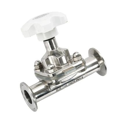 Schmiede Silber aus Edelstahl Manuelle Tri-Clamp-Midschweifventil für manuelle Bedienung