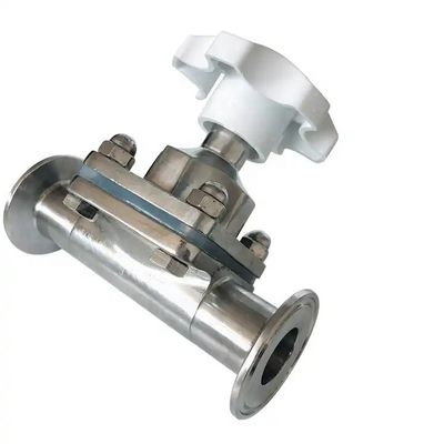 Schmiede Silber aus Edelstahl Manuelle Tri-Clamp-Midschweifventil für manuelle Bedienung