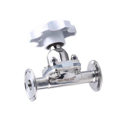 Schmiede Silber aus Edelstahl Manuelle Tri-Clamp-Midschweifventil für manuelle Bedienung