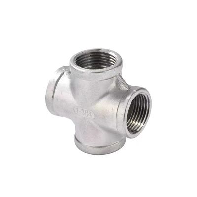 Edelstahl 3/4" weibliche 4-Wege Kreuzgussrohr-Fitting Kopplung für die Verbindung