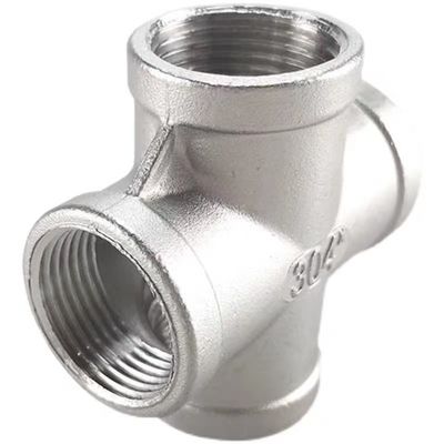 Edelstahl 3/4" weibliche 4-Wege Kreuzgussrohr-Fitting Kopplung für die Verbindung