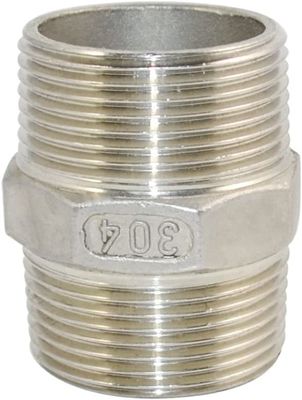1-1/4" x 1-1/4" NPT Männlich Gewinde Hex Nippel Edelstahl 304 Schnellkopplung Rohrbefestigung