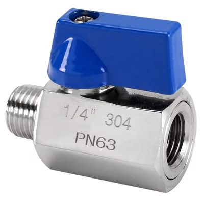 Gleichstrom-Standard-Mini-Kugelventil aus 304 316 Sanitärstahl