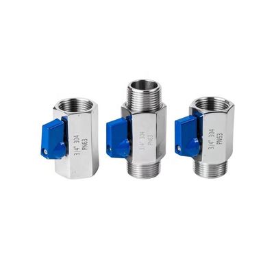 Gleichstrom-Standard-Mini-Kugelventil aus 304 316 Sanitärstahl