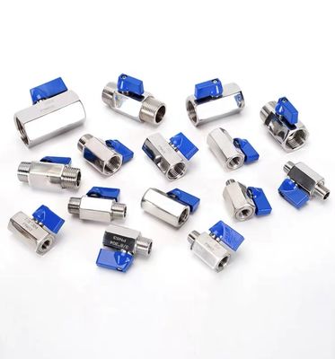 Gleichstrom-Standard-Mini-Kugelventil aus 304 316 Sanitärstahl