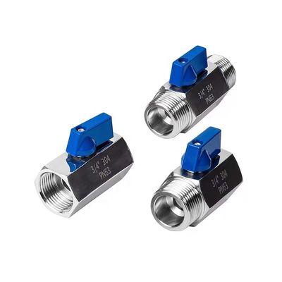 Gleichstrom-Standard-Mini-Kugelventil aus 304 316 Sanitärstahl