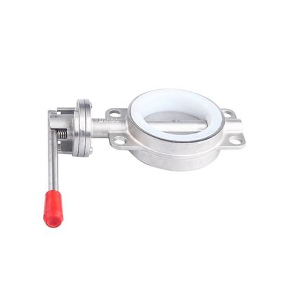 Sanitäre Edelstahl SS304/316L Schweißverbindung Manuelle Schmetterlingsventil D71X-16P