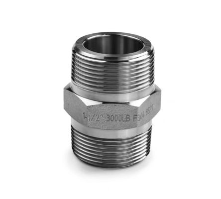 WZ Edelstahl Hochdruckhex Nippel BSP NPT Gleich männliches Gewindepipe