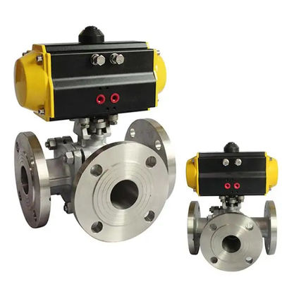 Standard-Pneumatisches WCB-Kohlenstoffstahl dn50 pn16 Flanschkugelventil für individuelle Unterstützung