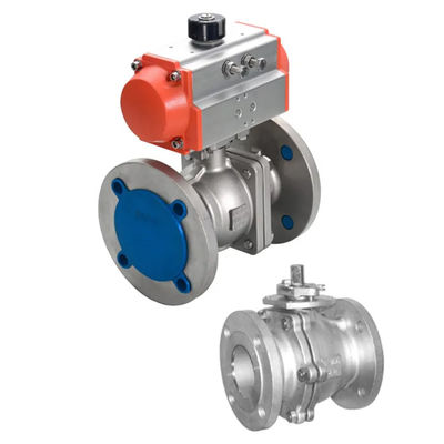 Standard-Pneumatisches WCB-Kohlenstoffstahl dn50 pn16 Flanschkugelventil für individuelle Unterstützung