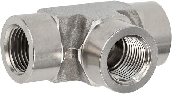 Edelstahl 301 T-Fitting 3-Wege-Anschluss 1/8" NPT weiblich x 1/8" NPT weiblich x 1/8" NPT weiblich