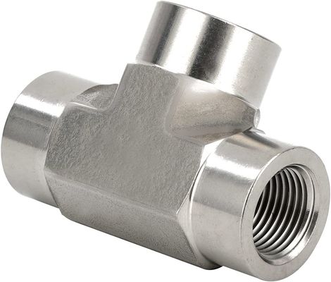 Edelstahl 301 T-Fitting 3-Wege-Anschluss 1/8" NPT weiblich x 1/8" NPT weiblich x 1/8" NPT weiblich