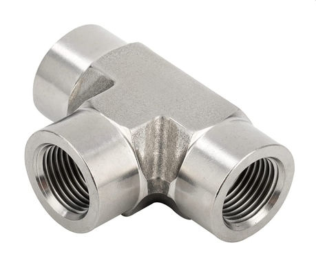 Edelstahl 301 T-Fitting 3-Wege-Anschluss 1/8" NPT weiblich x 1/8" NPT weiblich x 1/8" NPT weiblich