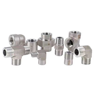 Edelstahl 301 T-Fitting 3-Wege-Anschluss 1/8" NPT weiblich x 1/8" NPT weiblich x 1/8" NPT weiblich