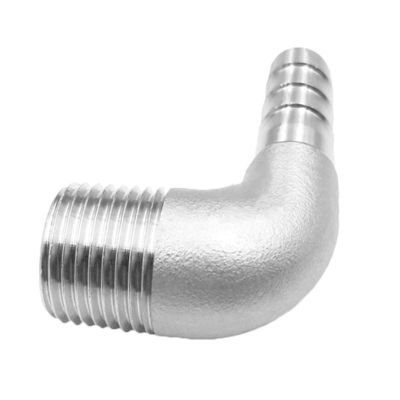 Weibliche Verbindung 3/8" Schlauch Barbe x 1/2" NPT Männliche 90 Grad Ellenbogen Adapter für Heimbrühe