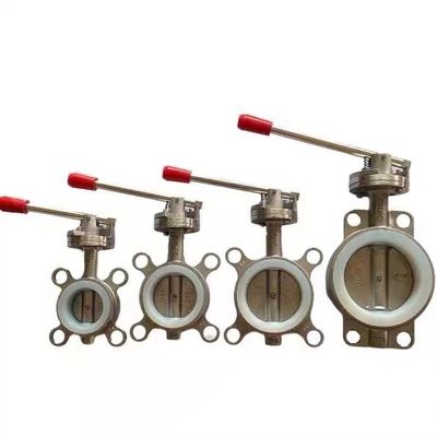 Edelstahl 304 316 Silber Wafer Typ Schmetterlingsventil mit Gewindeverbindung