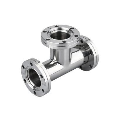 Edelstahl 301/304/316 KF Equal Tee Connect Flansche Vakuum mit OEM-Unterstützung