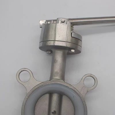 Edelstahl 304 316 Silber Wafer Typ Schmetterlingsventil mit Gewindeverbindung