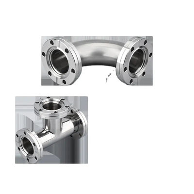 Edelstahl 301/304/316 KF Equal Tee Connect Flansche Vakuum mit OEM-Unterstützung