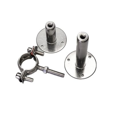 Verstellbarer Silberrohrhalter aus Edelstahl 304 mit Gewinde/Klemm/Schweißanschluss